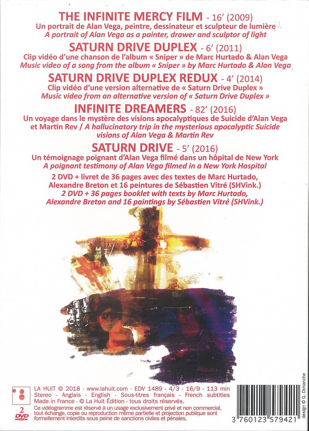 Dvd Artwork for Alan VEGA / Martin REV - SUICIDE</b> - 5 films by Marc Hurtado